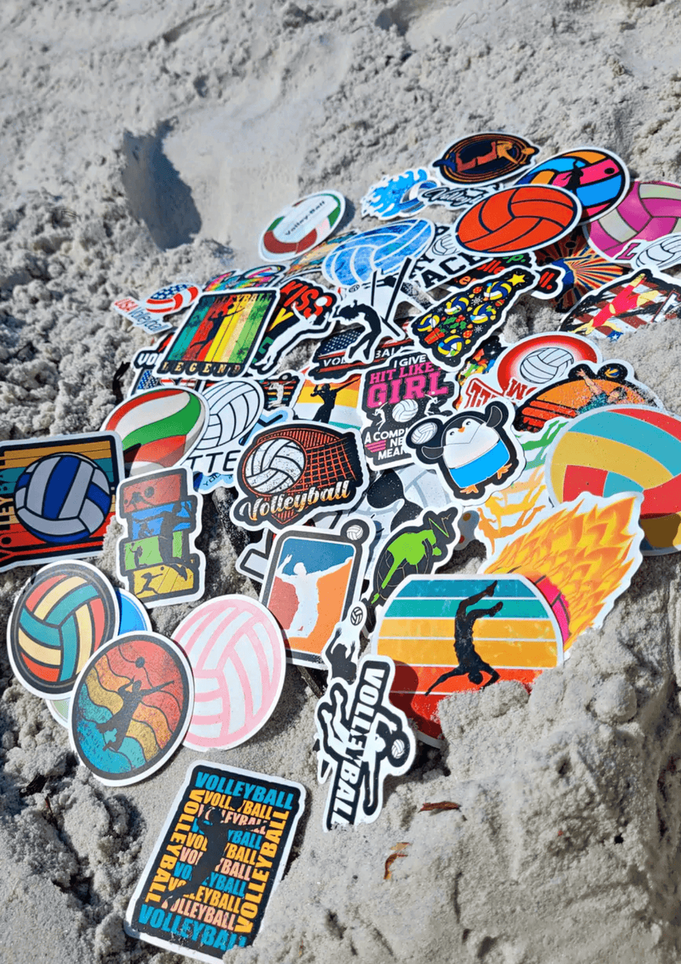 personalized volleyball stickers